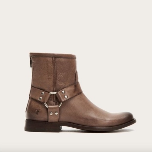 Frye Shoes - Frye | ‘Phillip’ Harness Short Boot Grey